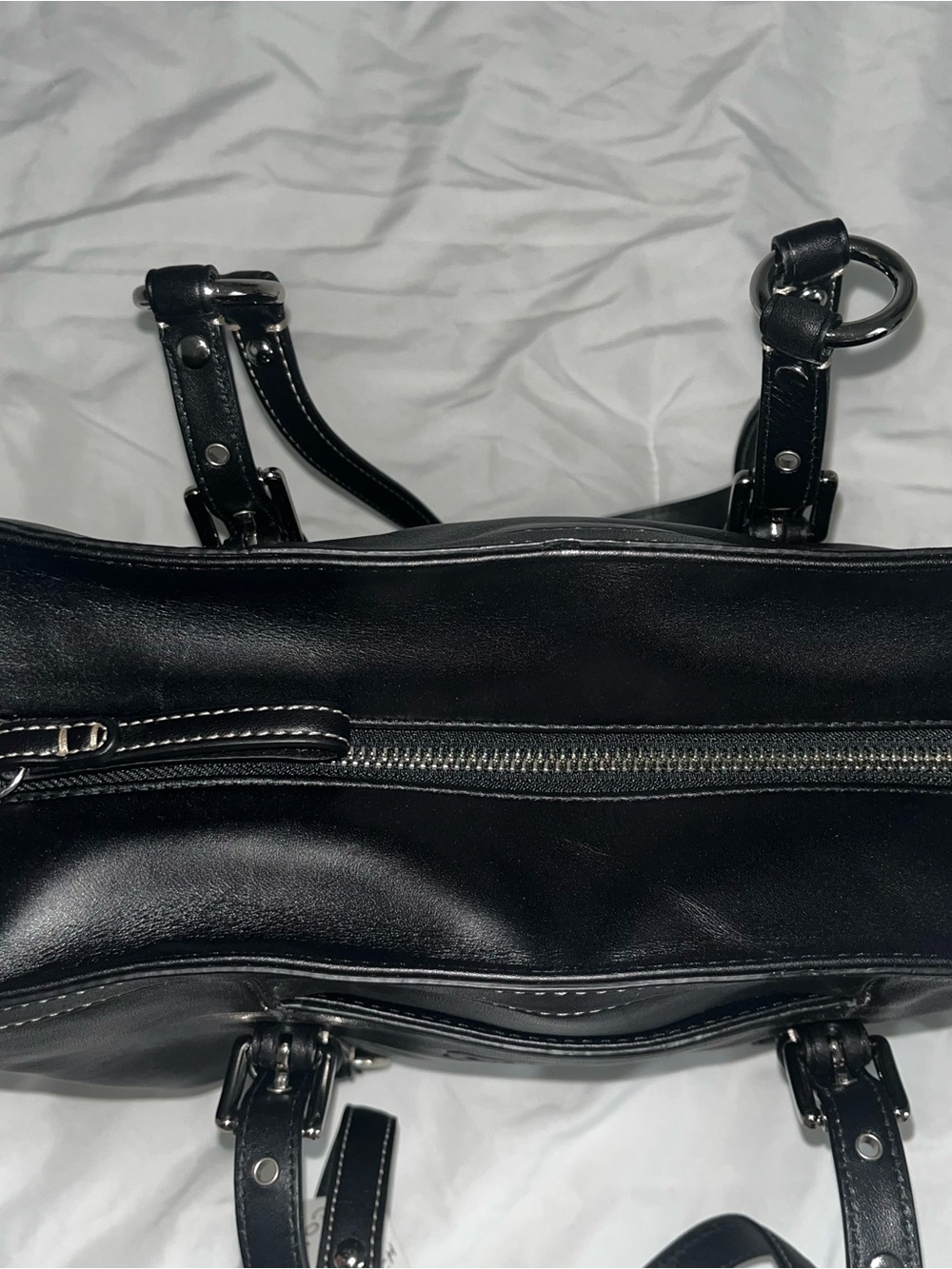 NWT Coach | Black Leather Tote Bag - Picture 8 of 10